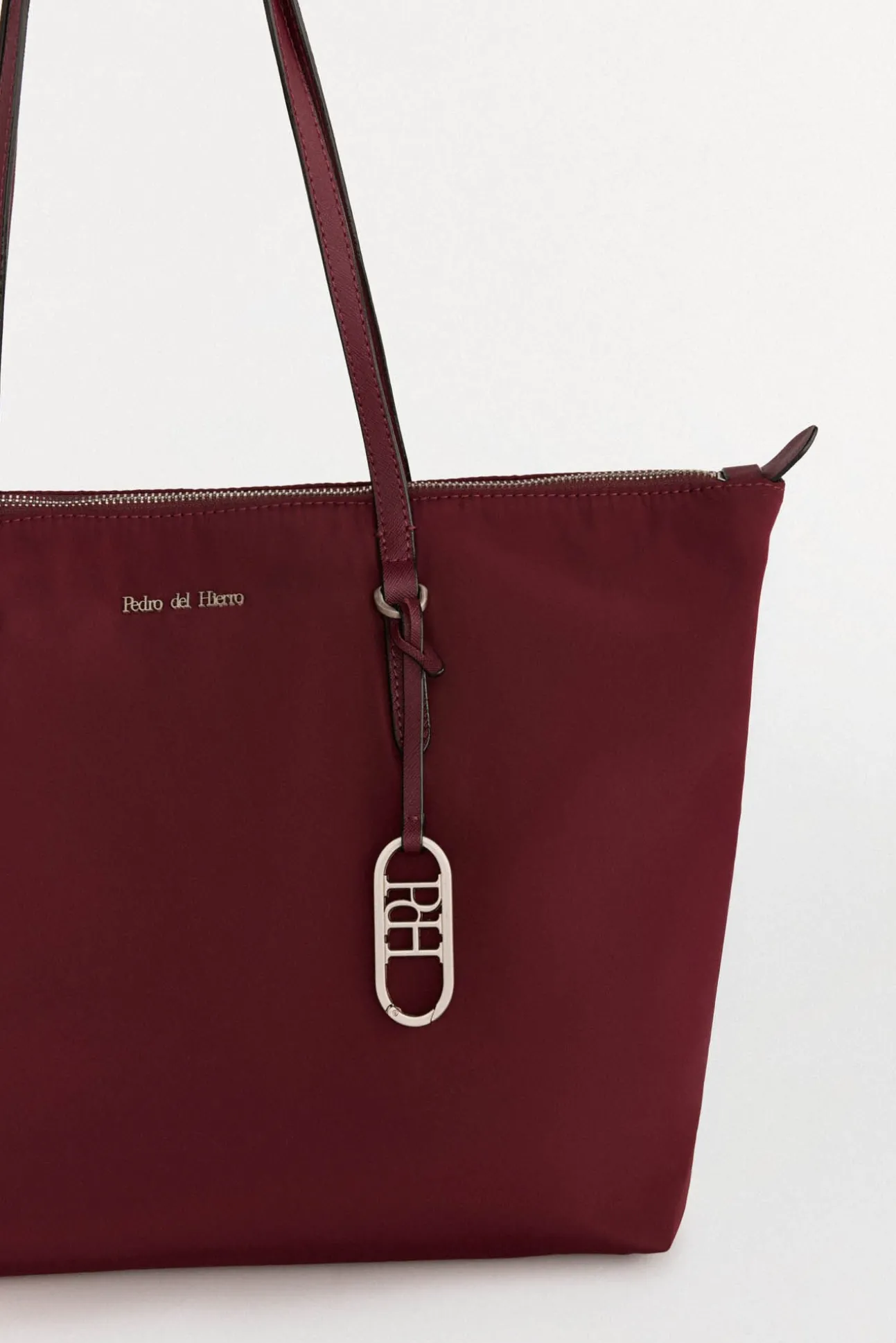 Bolsa de compras de nylon com fecho-éclair