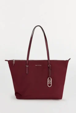 Bolsa de compras de nylon com fecho-éclair