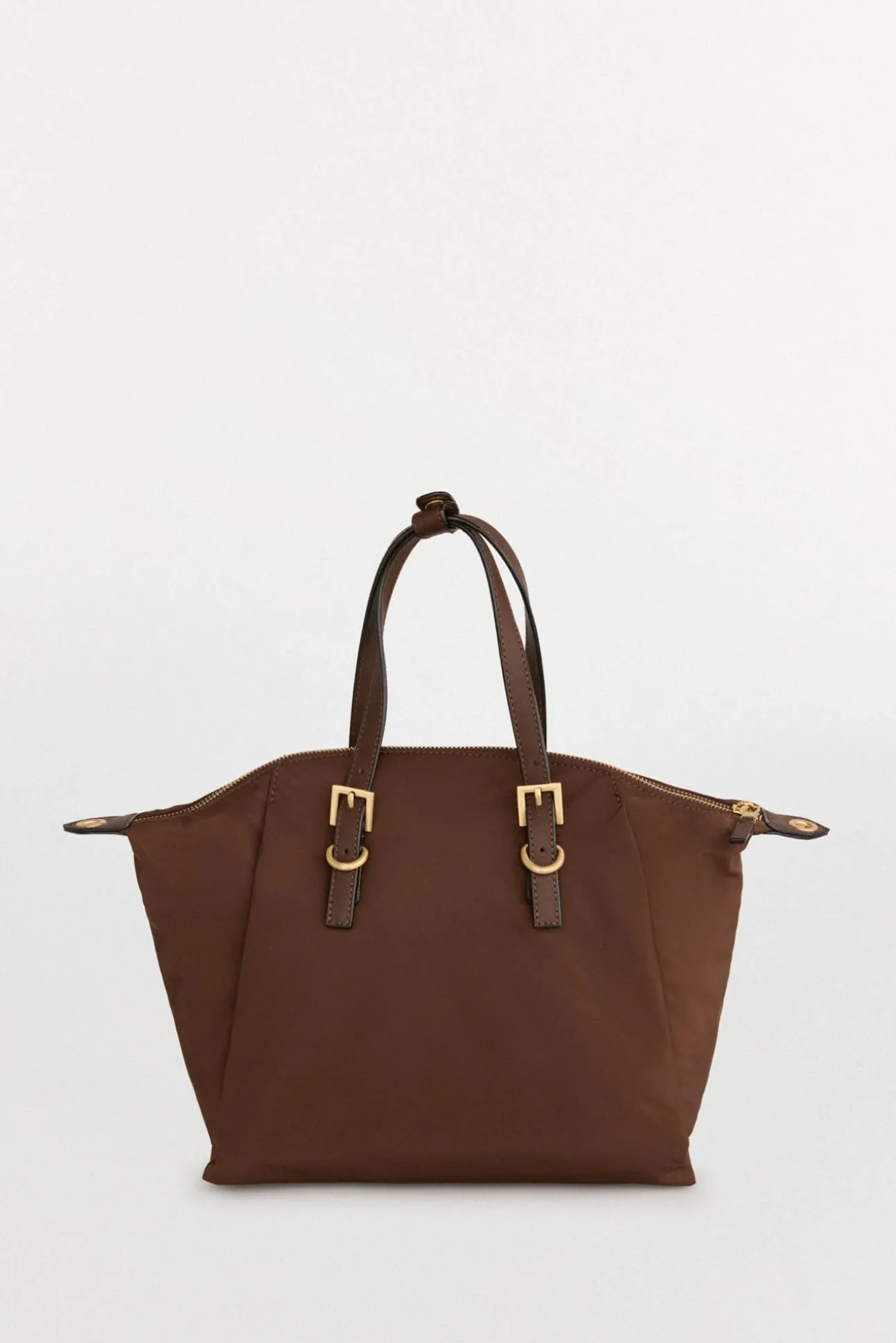Bolsa de compras de nylon com fivelas