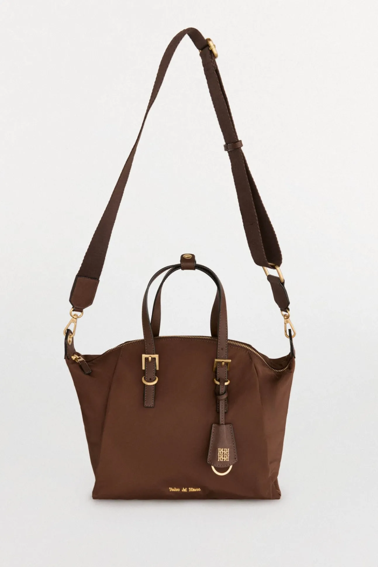 Bolsa de compras de nylon com fivelas
