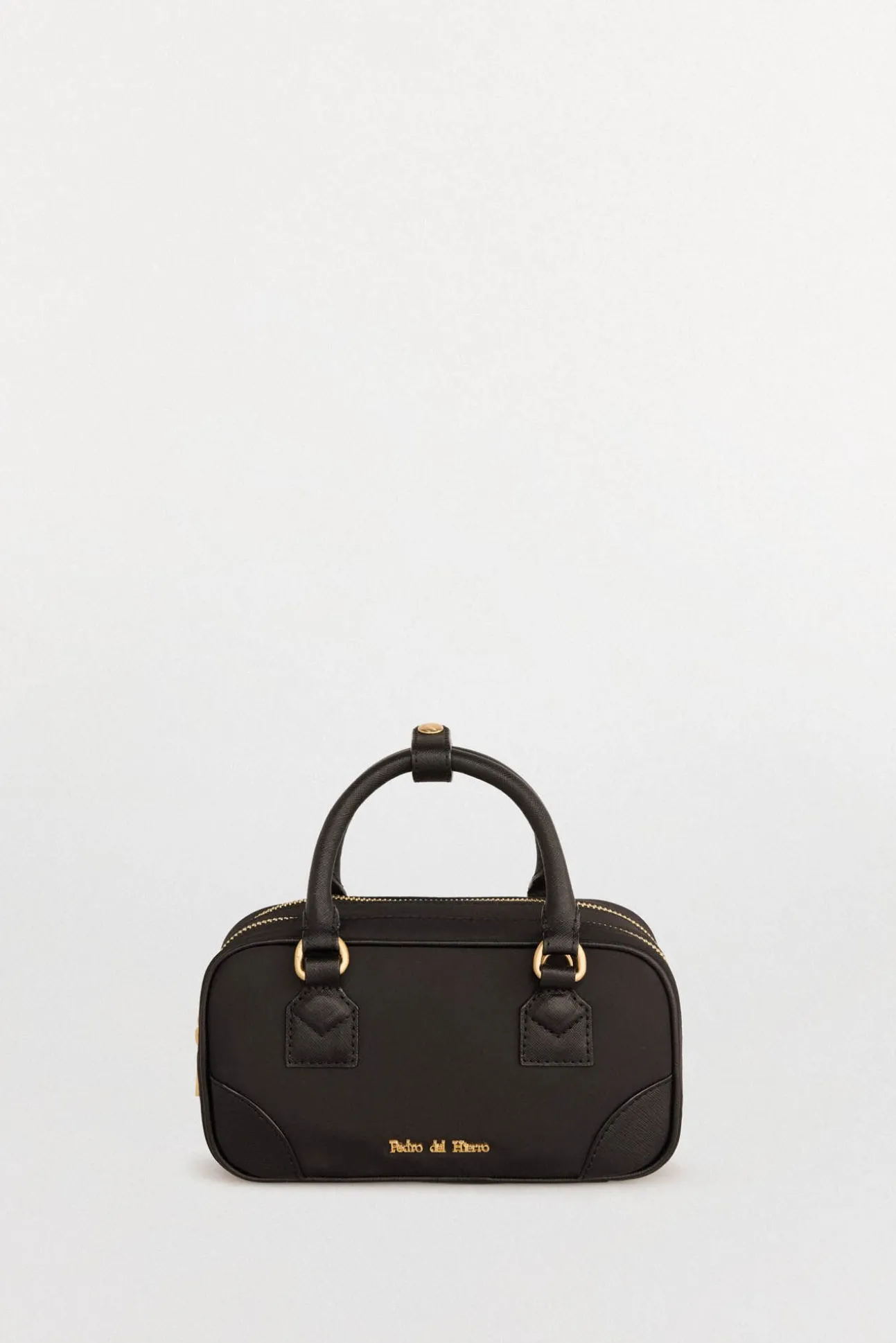 Bolsa de mala de tiracolo de nylon com zíper