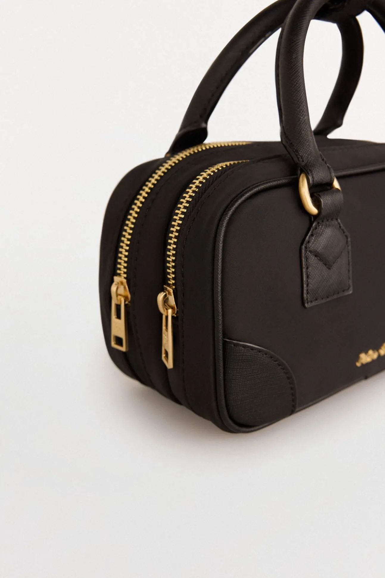 Bolsa de mala de tiracolo de nylon com zíper