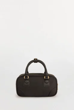 Bolsa de mala de tiracolo de nylon com zíper