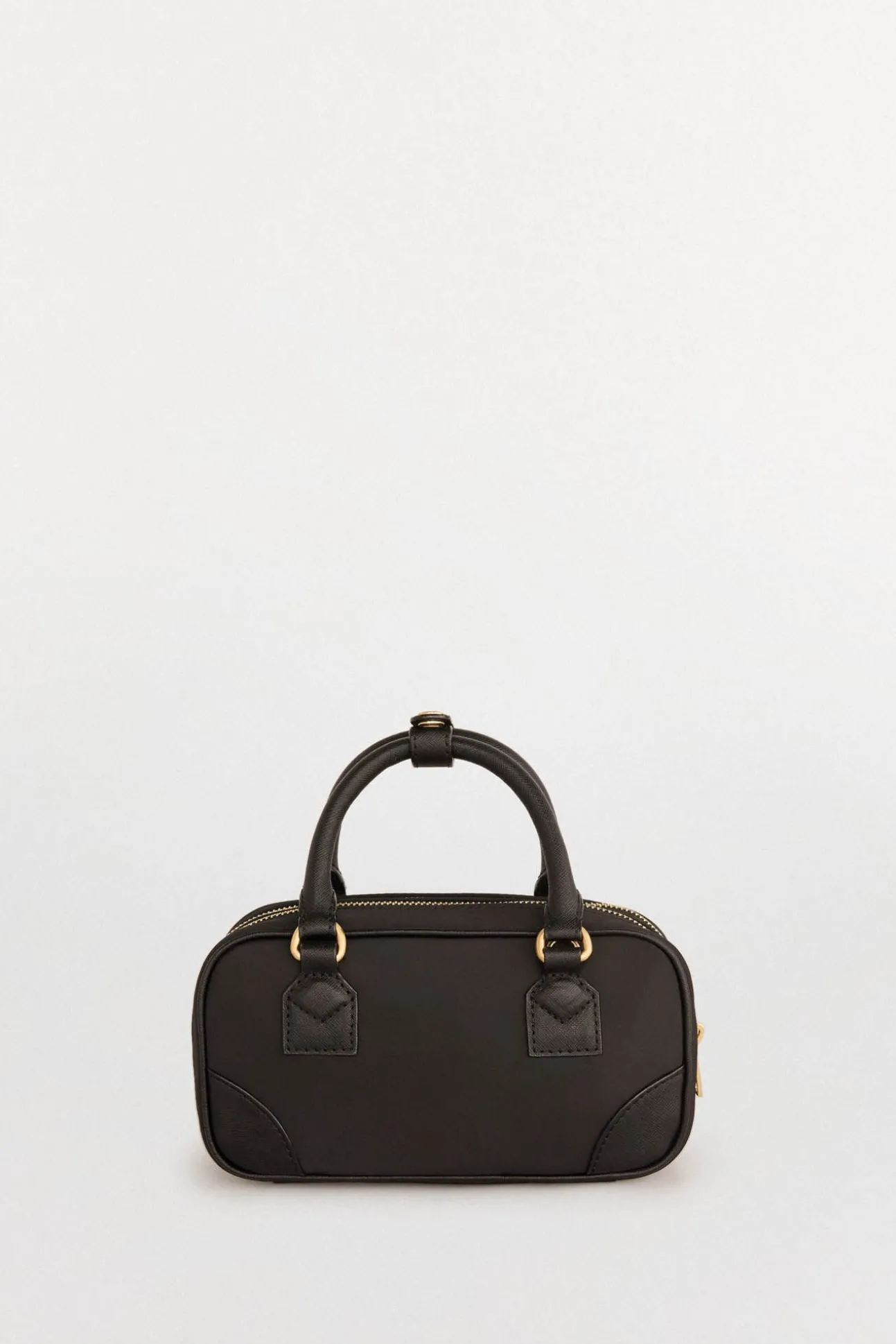 Bolsa de mala de tiracolo de nylon com zíper
