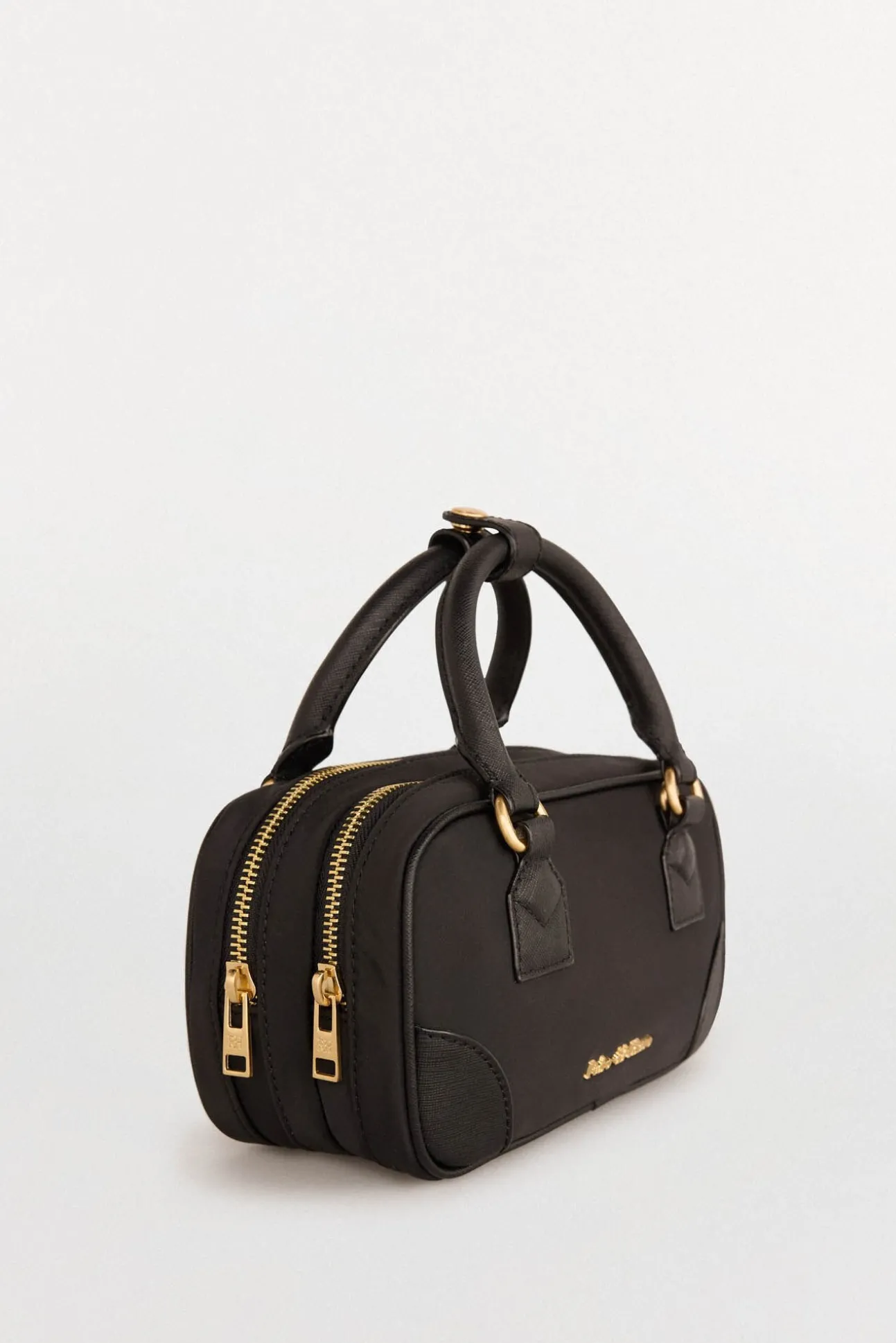 Bolsa de mala de tiracolo de nylon com zíper
