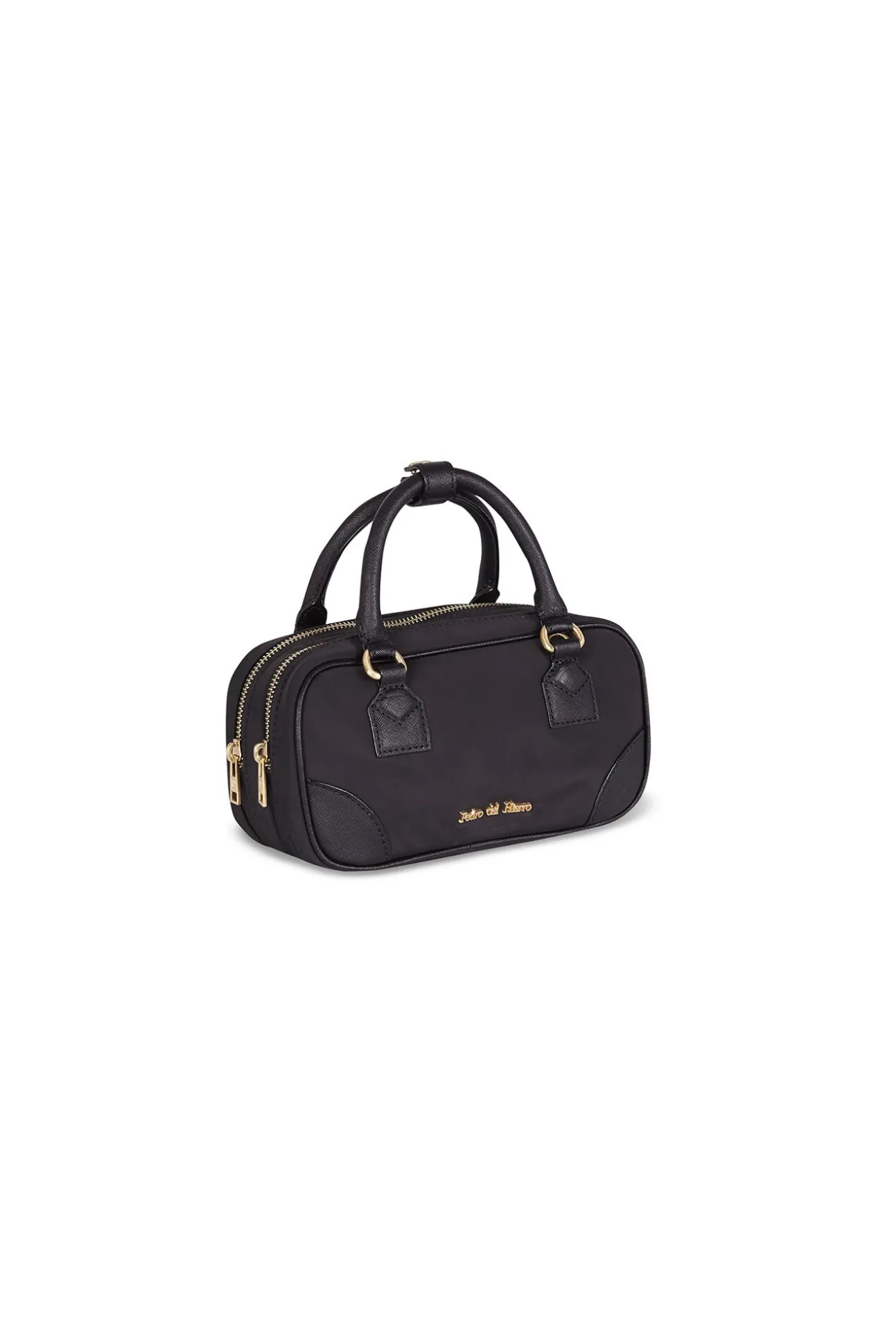 Bolsa de mala de tiracolo de nylon com zíper