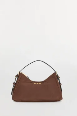 Bolsa de ombro de nylon com fivelas