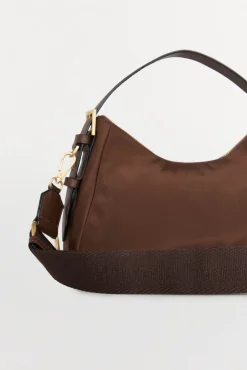Bolsa de ombro de nylon com fivelas