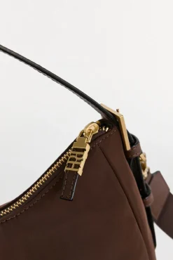 Bolsa de ombro de nylon com fivelas