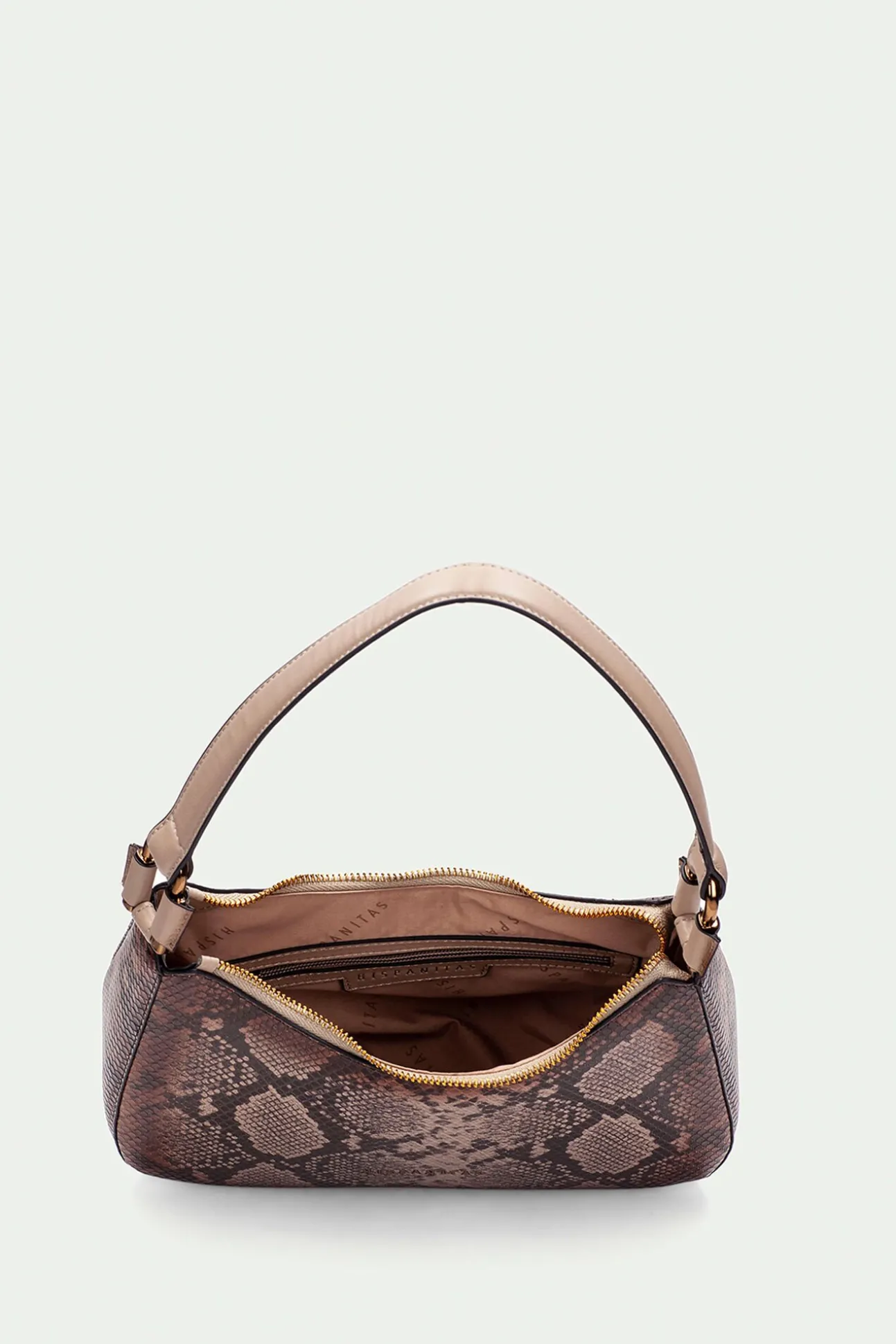 Bolsa hobo com estampado de jibóia