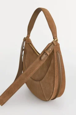 Bolsa hobo de pele com alça dupla