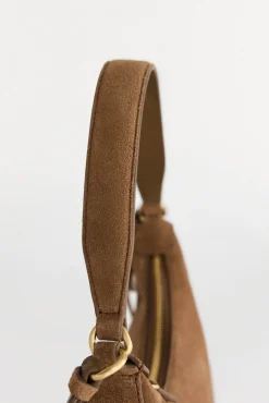 Bolsa hobo de pele com alça dupla