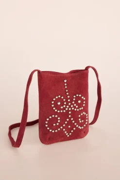 Bolsa para telefone com tachas