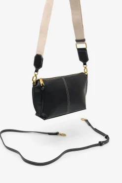 Bolsa tiracolo básica com costura