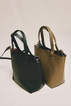 Bolsa tote Isak S de pele