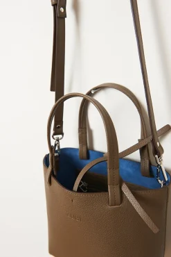 Bolsa tote Isak S de pele
