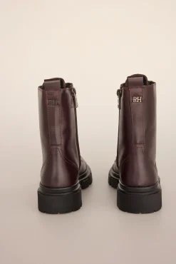 Bota de combate de pele