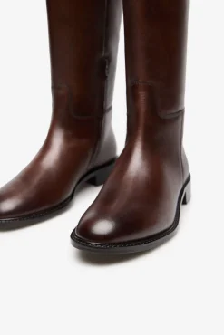 Bota de montaria de pele