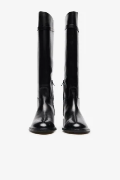 Bota de montaria de pele