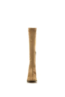 Bota de salto alto rosa