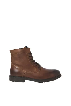 Botas de couro com cadarço