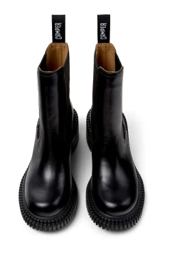 Botas de couro de cano meia