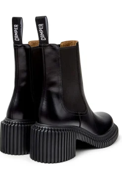 Botas de couro de cano meia