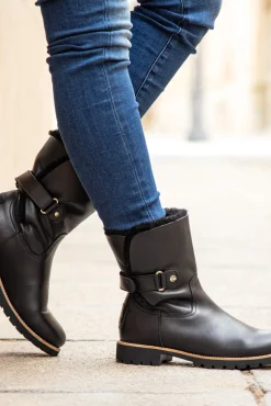 Botas de pele com forro de pele quente
