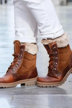 Botas de pele com forro de pele quente