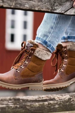 Botas de pele com forro de pele quente