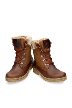 Botas de pele com forro de pele quente