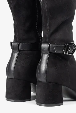 Botas Flare de Camurça Feminina
