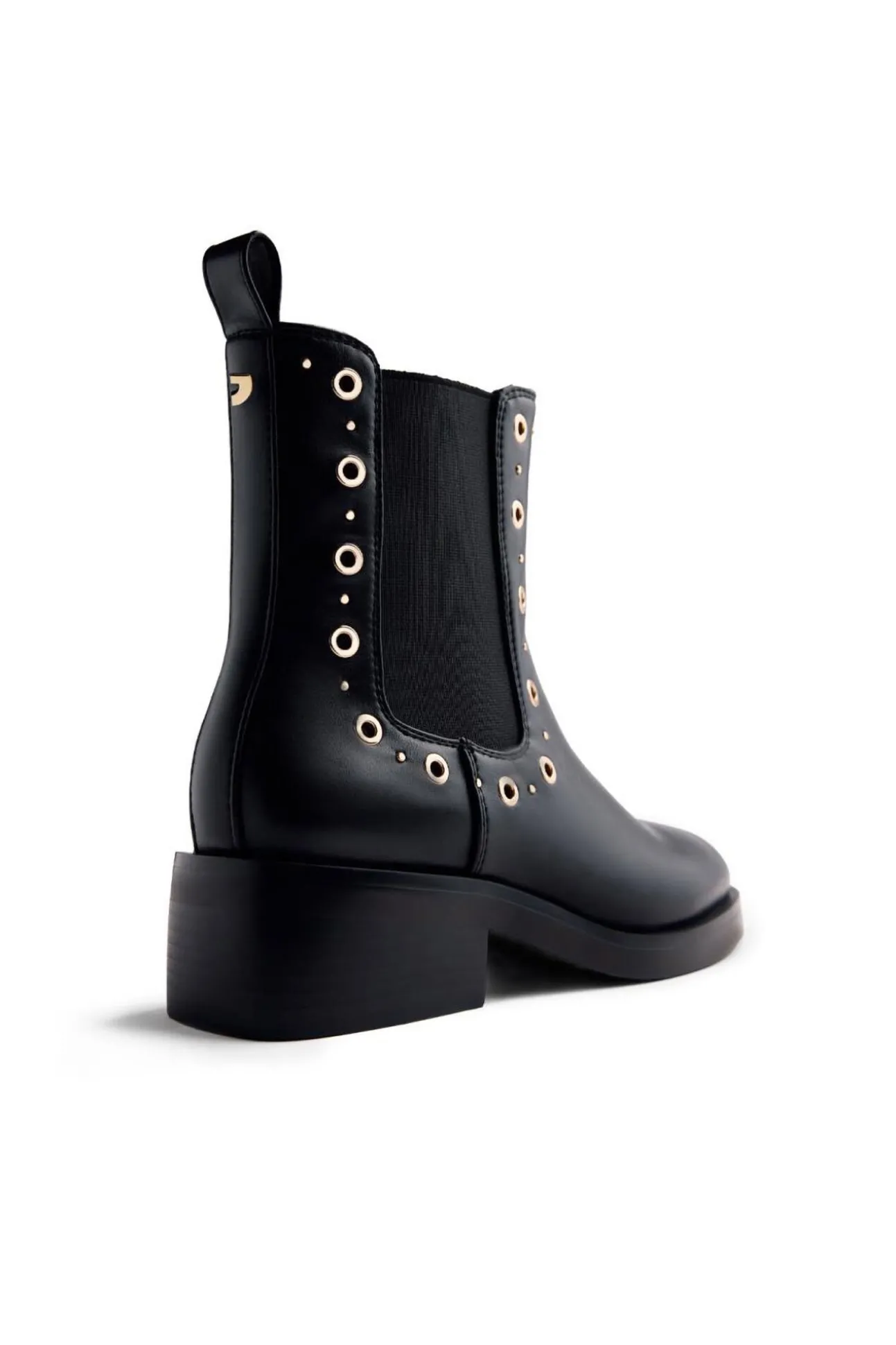 Botins Chelsea Halma com tachas e ilhós