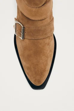 Botins de cano curto de couro camurça Eras