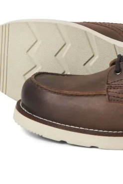 Botins de couro com sola de borracha