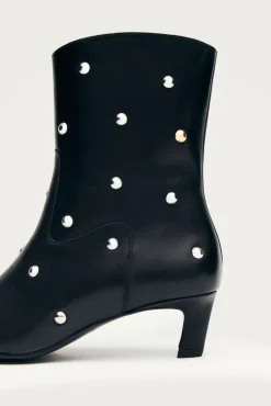 Botins de couro Nash Studs até o tornozelo