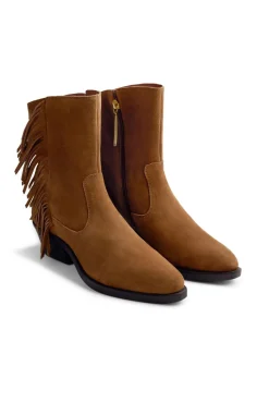 Botins de cowboy de pele com franjas Kasson
