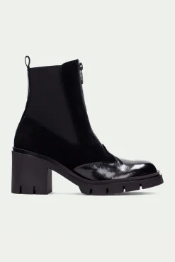 Botins de fecho-éclair curto com zíper central e sola de corrida em Zurique