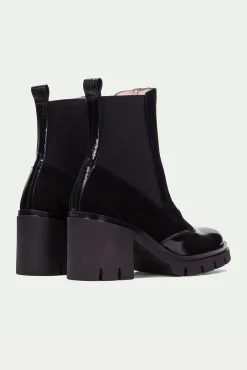 Botins de fecho-éclair curto com zíper central e sola de corrida em Zurique