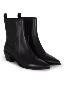 Botins de pele elástico