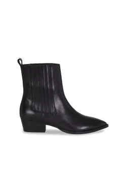 Botins de pele elástico