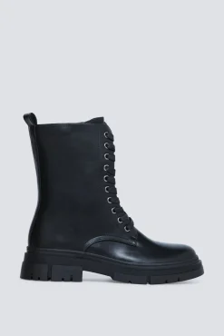 Botins militares com cadarço