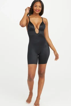 Braguita faja reductora escote U negra Spanx