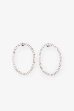 Brincos de argola com strass