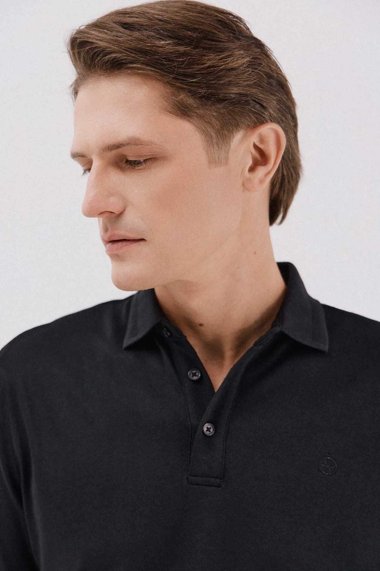 -Regular fit-Piqué fabric-Long sleeve, placket with buttons and embroidered logo on the chest-Shirt cuffs with button-By buying our cotton products, you're supporting our investment in the Better Cotton initiative. This product has bee