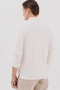 -Regular fit-Piqué fabric-Long sleeve, placket with buttons and embroidered logo on the chest-Shirt cuffs with button-By buying our cotton products, you're supporting our investment in the Better Cotton initiative. This product has bee
