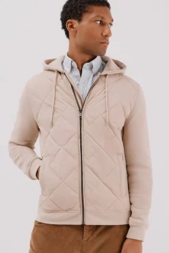 -Regular fit-Sweatshirt fabric combined with technical fabric-Front zip fastening, hood and side pockets-By purchasing our cotton products, you are supporting our investment in the Better Cotton initiative. This product has been obtained th