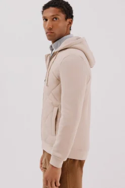 -Regular fit-Sweatshirt fabric combined with technical fabric-Front zip fastening, hood and side pockets-By purchasing our cotton products, you are supporting our investment in the Better Cotton initiative. This product has been obtained th