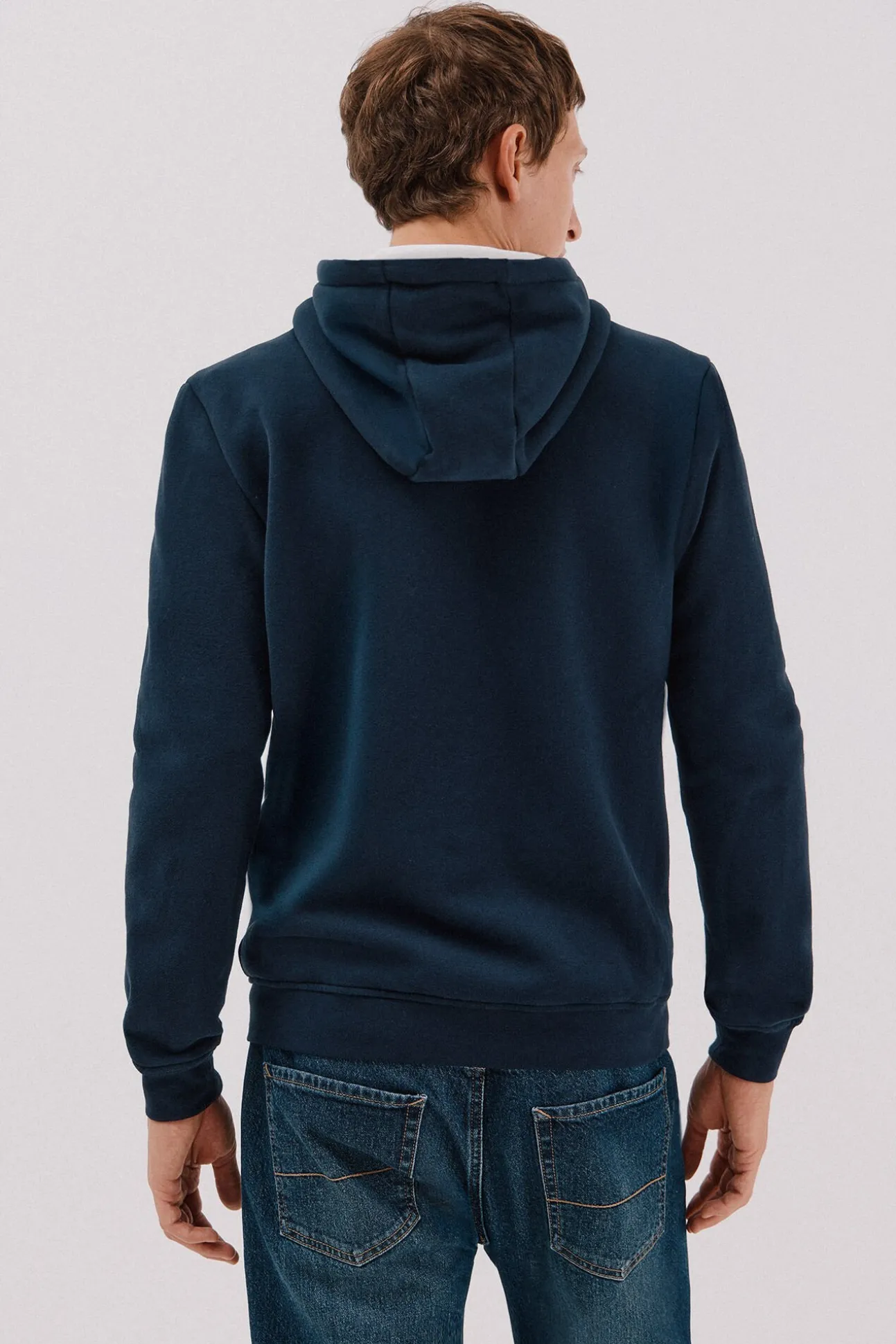 -Regular fit-Sweatshirt fabric combined with technical fabric-Front zip fastening, hood and side pockets-By purchasing our cotton products, you are supporting our investment in the Better Cotton initiative. This product has been obtained th