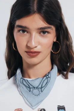 Cachecol bandana estilo cowboy com estampa de cavalo